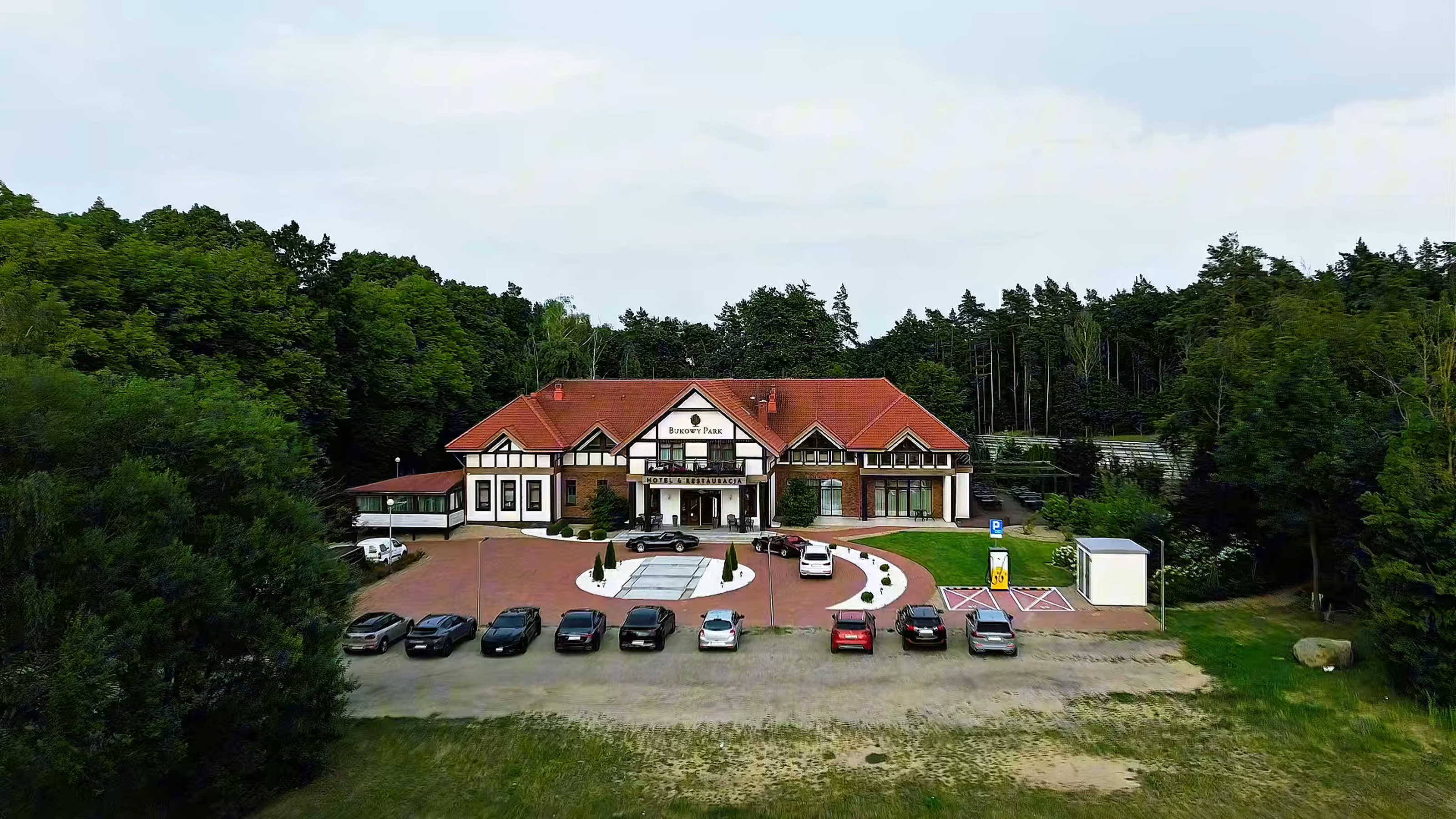 Bukowy Park seen from above among the trees